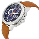 Buy Shop Michael Kors Ryker Chronograph Analog Blue Dial Brown Leather Strap Watch For Men - MK8518 USA Online