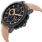 Buy Shop Michael Kors Ryker Chronograph Black Dial Beige Leather Strap Watch For Men - MK8520 USA Online