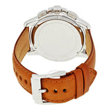 Buy Shop Michael Kors Ryker Chronograph Analog Blue Dial Brown Leather Strap Watch For Men - MK8518 USA Online