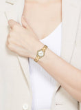 Buy Shop Michael Kors Sage Analog White Dial Gold Steel Strap Watch for Women - MK4822 USA Online