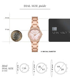 Buy Shop Michael Kors Sage Three-Hand Crystals Mother of Pearl Dial Rose Gold Steel Strap Watch for Women - MK4823 USA Online