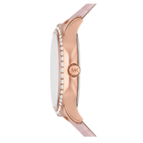 Buy Shop Michael Kors Sage Three-Hand Mother of Pearl Pink Dial Pink Leather Strap Watch for Women - MK4820 USA Online