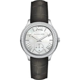 Buy Shop Michael Kors Sage Three-Hand Mother of Pearl White Dial Black Leather Strap Watch for Women - MK4821 USA Online