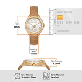 Buy Shop Michael Kors Sage Three-Hand Mother of Pearl White Dial Brown Leather Strap Watch for Women - MK4819 USA Online