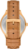 Buy Shop Michael Kors Sage Three-Hand Mother of Pearl White Dial Brown Leather Strap Watch for Women - MK4819 USA Online