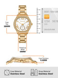 Buy Shop Michael Kors Sage Three-Hand Mother of Pearl White Dial Gold Steel Strap Watch for Women - MK4805 USA Online
