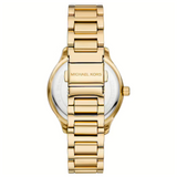 Buy Shop Michael Kors Sage Three-Hand Mother of Pearl White Dial Gold Steel Strap Watch for Women - MK4805 USA Online