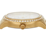 Buy Shop Michael Kors Sage Three-Hand Mother of Pearl White Dial Gold Steel Strap Watch for Women - MK4805 USA Online