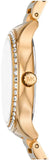 Buy Shop Michael Kors Sage Three-Hand Mother of Pearl White Dial Gold Steel Strap Watch for Women - MK4805 USA Online