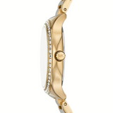 Buy Shop Michael Kors Sage Three-Hand Mother of Pearl White Dial Gold Steel Strap Watch for Women - MK4805 USA Online