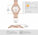Buy Shop Michael Kors Sage Three-Hand Mother of Pearl White Dial Rose Gold Steel Strap Watch for Women - MK4806 USA Online