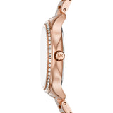 Buy Shop Michael Kors Sage Three-Hand Mother of Pearl White Dial Rose Gold Steel Strap Watch for Women - MK4806 USA Online