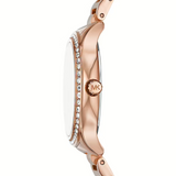 Buy Shop Michael Kors Sage Three-Hand Mother of Pearl White Dial Rose Gold Steel Strap Watch for Women - MK4806 USA Online