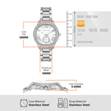 Buy Shop Michael Kors Sage Three-Hand White Dial Silver Steel Strap Watch for Women - MK4807 USA Online