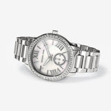 Buy Shop Michael Kors Sage Three-Hand White Dial Silver Steel Strap Watch for Women - MK4807 USA Online