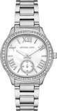 Buy Shop Michael Kors Sage Three-Hand White Dial Silver Steel Strap Watch for Women - MK4807 USA Online