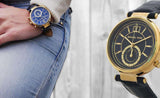 Buy Shop Michael Kors Sawyer Blue Dial Blue Leather Strap Watch for Women - MK2425 USA Online