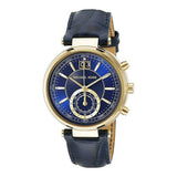 Buy Shop Michael Kors Sawyer Blue Dial Blue Leather Strap Watch for Women - MK2425 USA Online