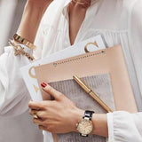 Buy Shop Michael Kors Sawyer Champagne Dial Black Leather Strap Watch for Women - MK2433 USA Online