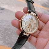 Buy Shop Michael Kors Sawyer Champagne Dial Black Leather Strap Watch for Women - MK2433 USA Online