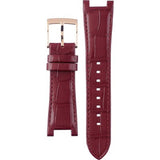 Buy Shop Michael Kors Sawyer Maroon Dial Maroon Leather Strap Watch for Women - MK2426 USA Online