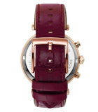 Buy Shop Michael Kors Sawyer Maroon Dial Maroon Leather Strap Watch for Women - MK2426 USA Online