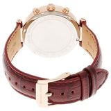 Buy Shop Michael Kors Sawyer Maroon Dial Maroon Leather Strap Watch for Women - MK2426 USA Online