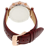 Buy Shop Michael Kors Sawyer Maroon Dial Maroon Leather Strap Watch for Women - MK2426 USA Online