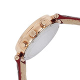 Buy Shop Michael Kors Sawyer Maroon Dial Maroon Leather Strap Watch for Women - MK2426 USA Online