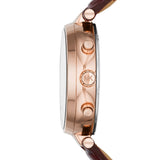 Buy Shop Michael Kors Sawyer Maroon Dial Maroon Leather Strap Watch for Women - MK2426 USA Online