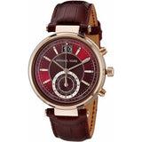 Buy Shop Michael Kors Sawyer Maroon Dial Maroon Leather Strap Watch for Women - MK2426 USA Online