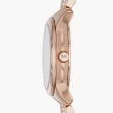 Buy Shop Michael Kors Sawyer Mother of Pearl White Dial Rose Gold Steel Strap Watch for Women - MK6282 USA Online