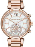 Buy Shop Michael Kors Sawyer Mother of Pearl White Dial Rose Gold Steel Strap Watch for Women - MK6282 USA Online