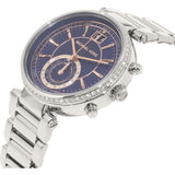 Buy Shop Michael Kors Sawyer Navy Blue Dial Silver Steel Strap Watch for Women - MK6224 USA Online