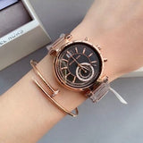 Buy Shop Michael Kors Sawyer Rose Gold Dial Rose Gold Steel Strap Watch for Women - MK6226 USA Online