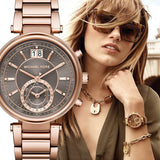 Buy Shop Michael Kors Sawyer Rose Gold Dial Rose Gold Steel Strap Watch for Women - MK6226 USA Online