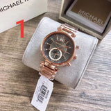 Buy Shop Michael Kors Sawyer Rose Gold Dial Rose Gold Steel Strap Watch for Women - MK6226 USA Online