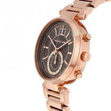 Buy Shop Michael Kors Sawyer Rose Gold Dial Rose Gold Steel Strap Watch for Women - MK6226 USA Online