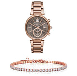 Buy Shop Michael Kors Sawyer Rose Gold Dial Rose Gold Steel Strap Watch for Women - MK6226 USA Online