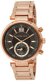 Buy Shop Michael Kors Sawyer Rose Gold Dial Rose Gold Steel Strap Watch for Women - MK6226 USA Online