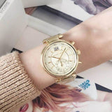 Buy Shop Michael Kors Sawyer White Dial Gold Steel Strap Watch for Women - MK6362 USA Online