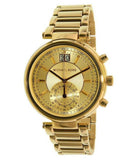 Buy Shop Michael Kors Sawyer White Dial Gold Steel Strap Watch for Women - MK6362 USA Online