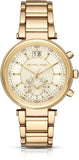 Buy Shop Michael Kors Sawyer White Dial Gold Steel Strap Watch for Women - MK6362 USA Online
