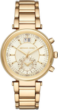 Buy Shop Michael Kors Sawyer White Dial Gold Steel Strap Watch for Women - MK6362 USA Online