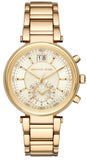 Buy Shop Michael Kors Sawyer White Dial Gold Steel Strap Watch for Women - MK6362 USA Online