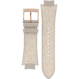 Buy Shop Michael Kors Sidney Chronograph White Dial Beige Leather Strap Watch For Women - MK6949 USA Online