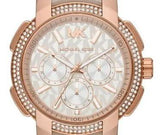 Buy Shop Michael Kors Sidney Chronograph White Dial Beige Leather Strap Watch For Women - MK6949 USA Online