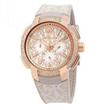 Buy Shop Michael Kors Sidney Chronograph White Dial Beige Leather Strap Watch For Women - MK6949 USA Online