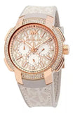 Buy Shop Michael Kors Sidney Chronograph White Dial Beige Leather Strap Watch For Women - MK6949 USA Online