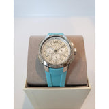 Buy Shop Michael Kors Sidney Multifunction Analog White Dial Turquoise Silicone Strap Watch For Women - MK7246 USA Online